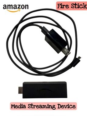 Amazon Fire Black Streaming Stick with Power Adapter and Micro-USB Cable